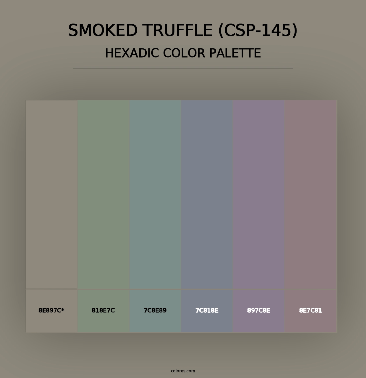 Smoked Truffle (CSP-145) - Hexadic Color Palette