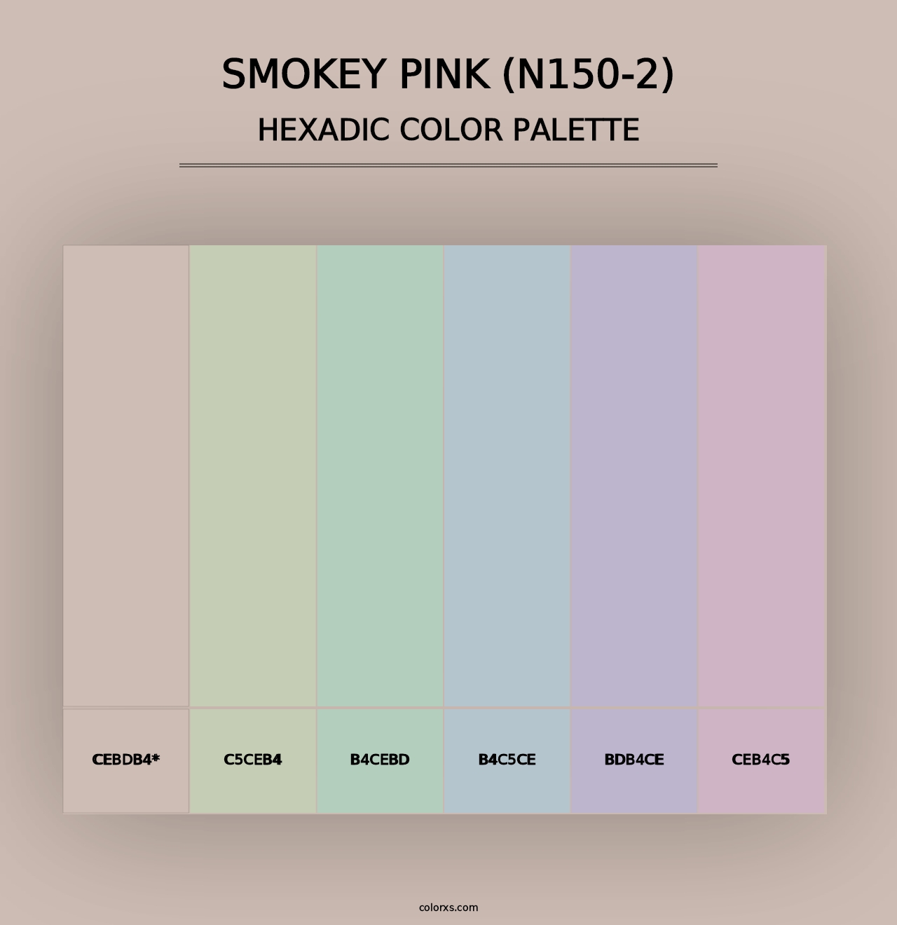 Smokey Pink (N150-2) - Hexadic Color Palette