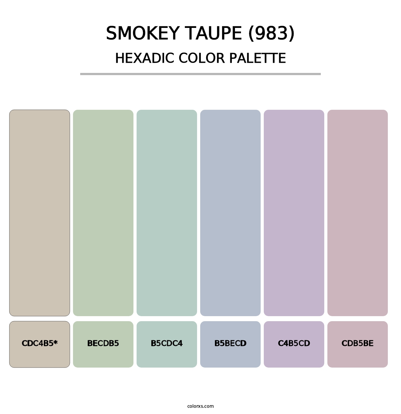 Smokey Taupe (983) - Hexadic Color Palette