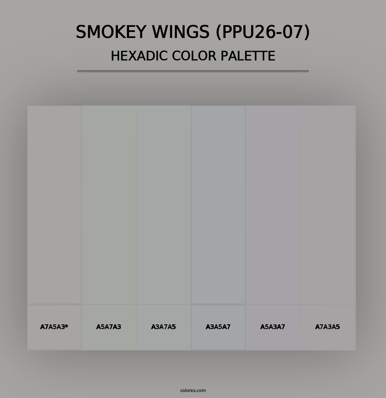 Smokey Wings (PPU26-07) - Hexadic Color Palette