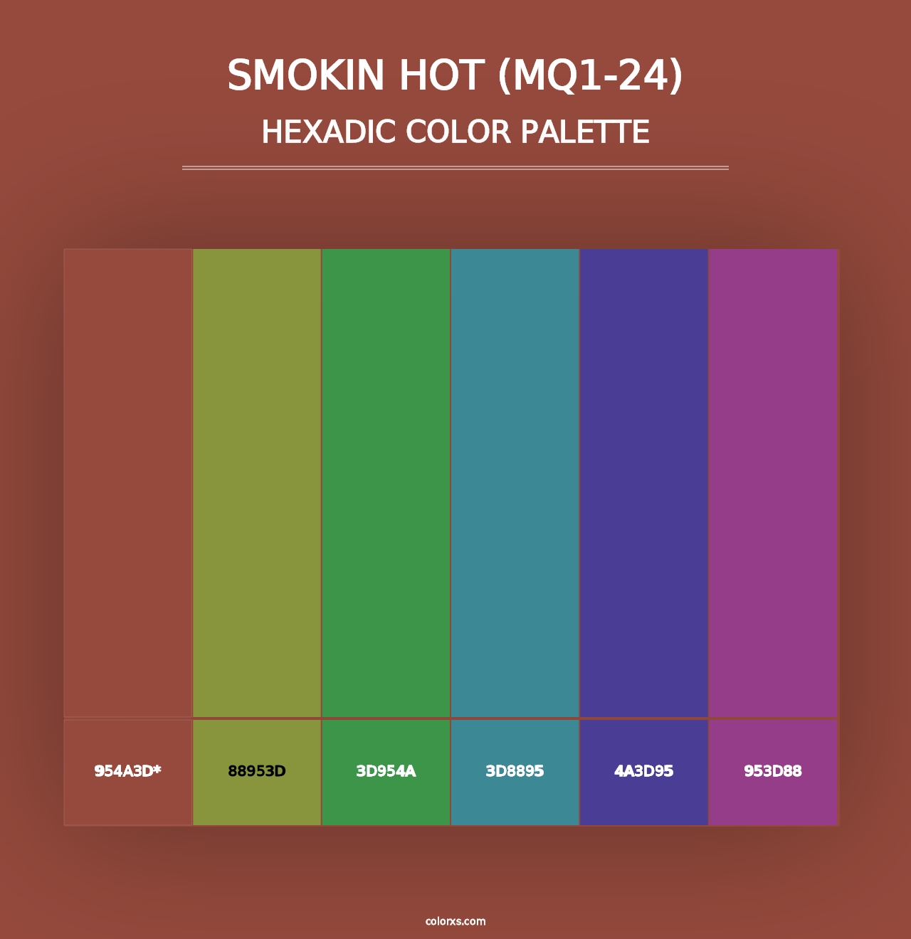 Smokin Hot (MQ1-24) - Hexadic Color Palette