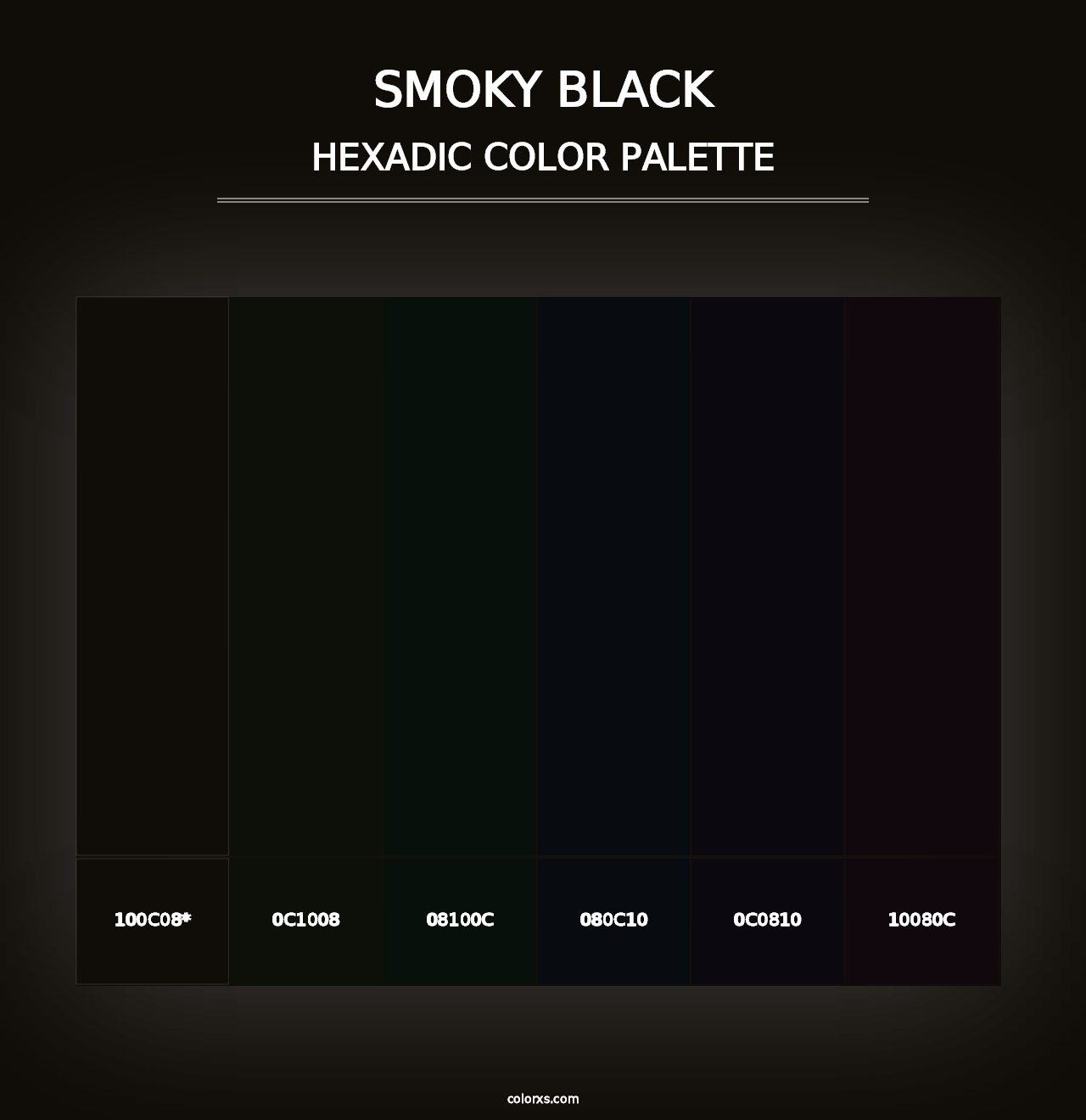 Smoky Black - Hexadic Color Palette