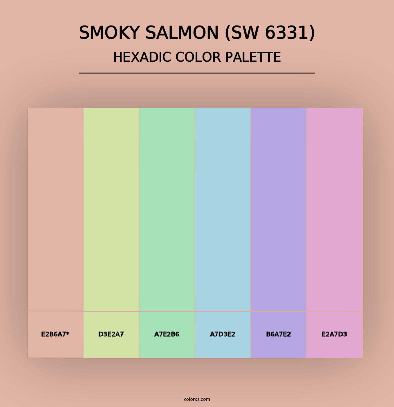 Smoky Salmon (SW 6331) - Hexadic Color Palette