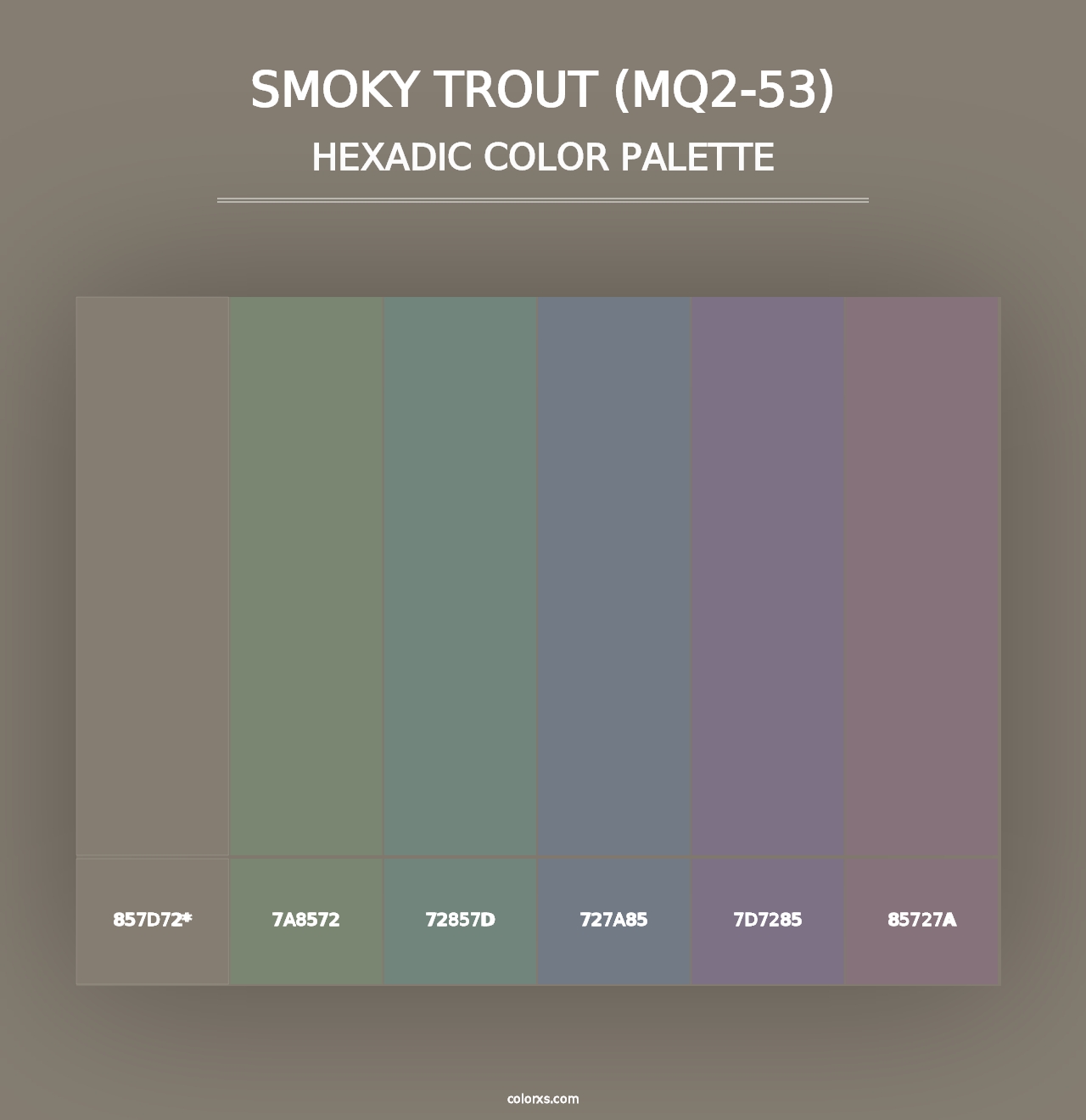 Smoky Trout (MQ2-53) - Hexadic Color Palette