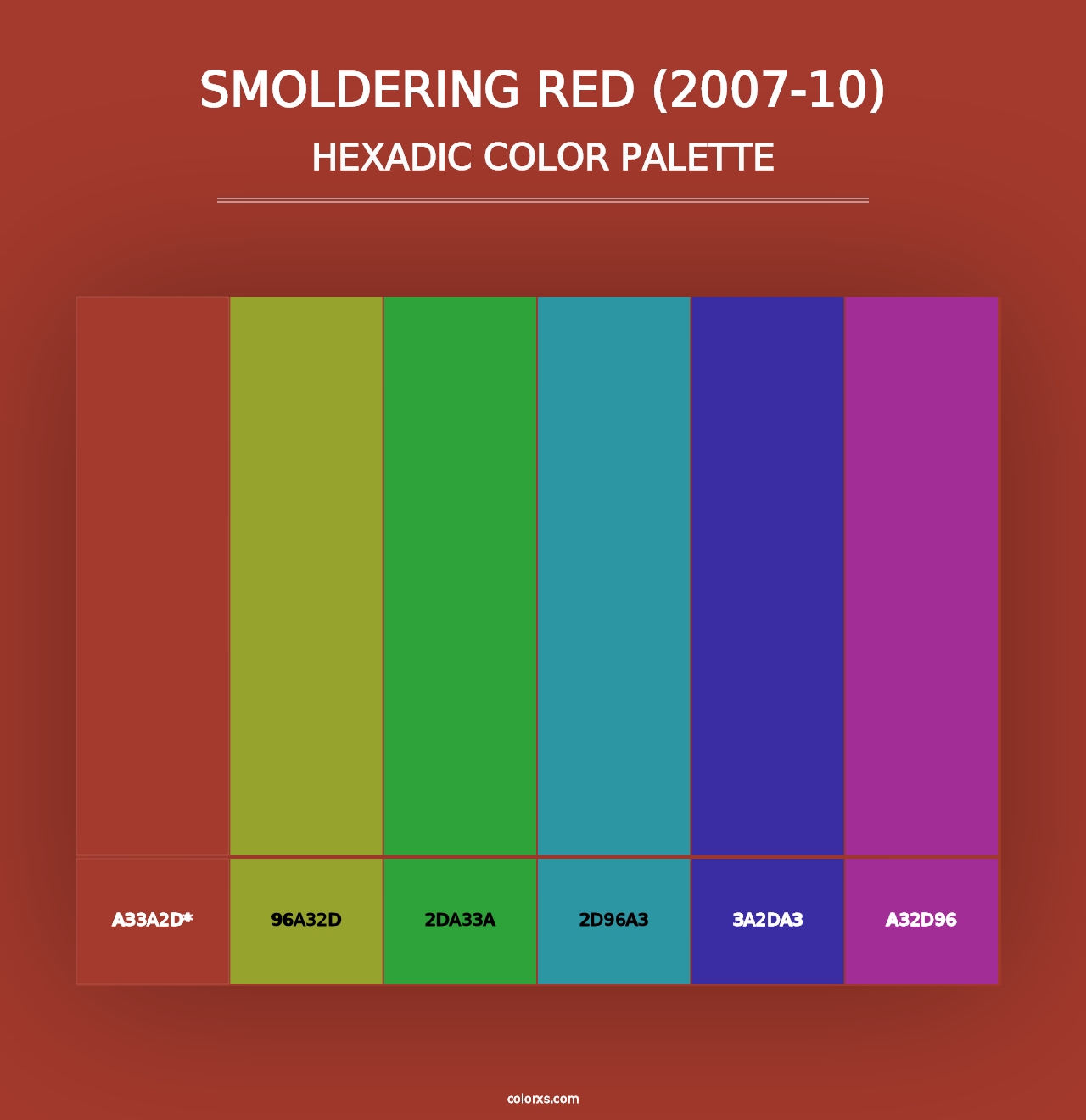 Smoldering Red (2007-10) - Hexadic Color Palette