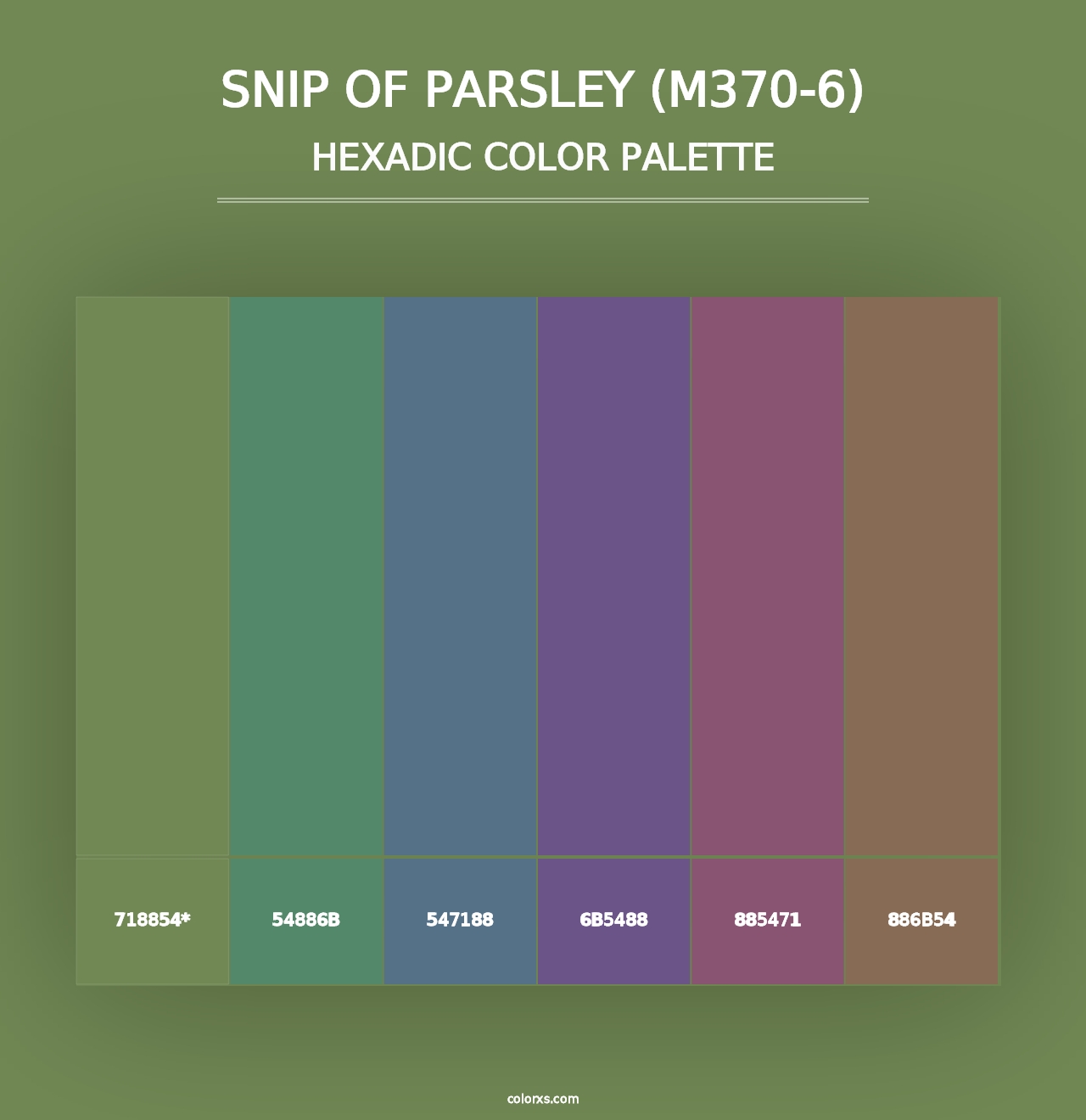 Snip Of Parsley (M370-6) - Hexadic Color Palette