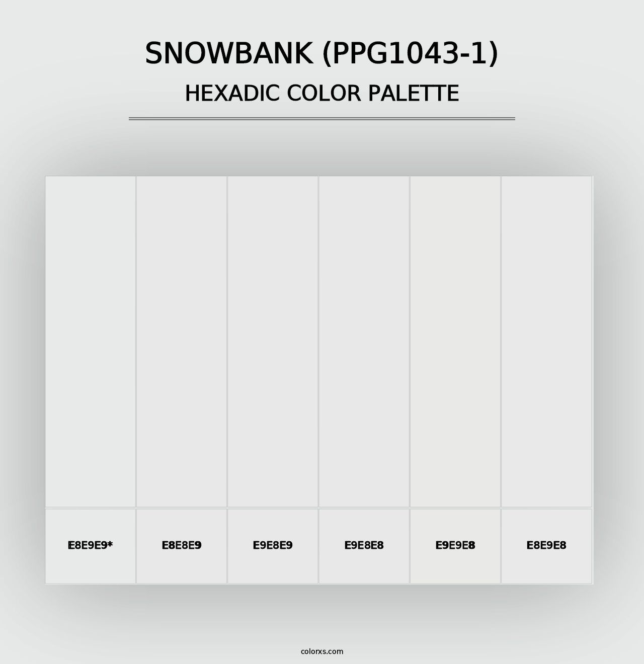 Snowbank (PPG1043-1) - Hexadic Color Palette