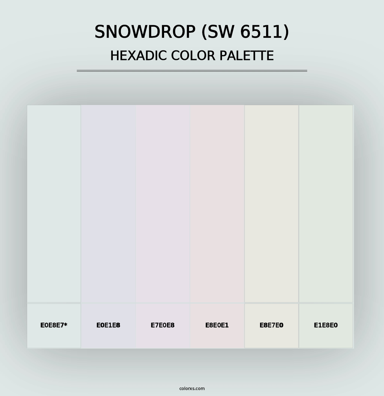 Snowdrop (SW 6511) - Hexadic Color Palette