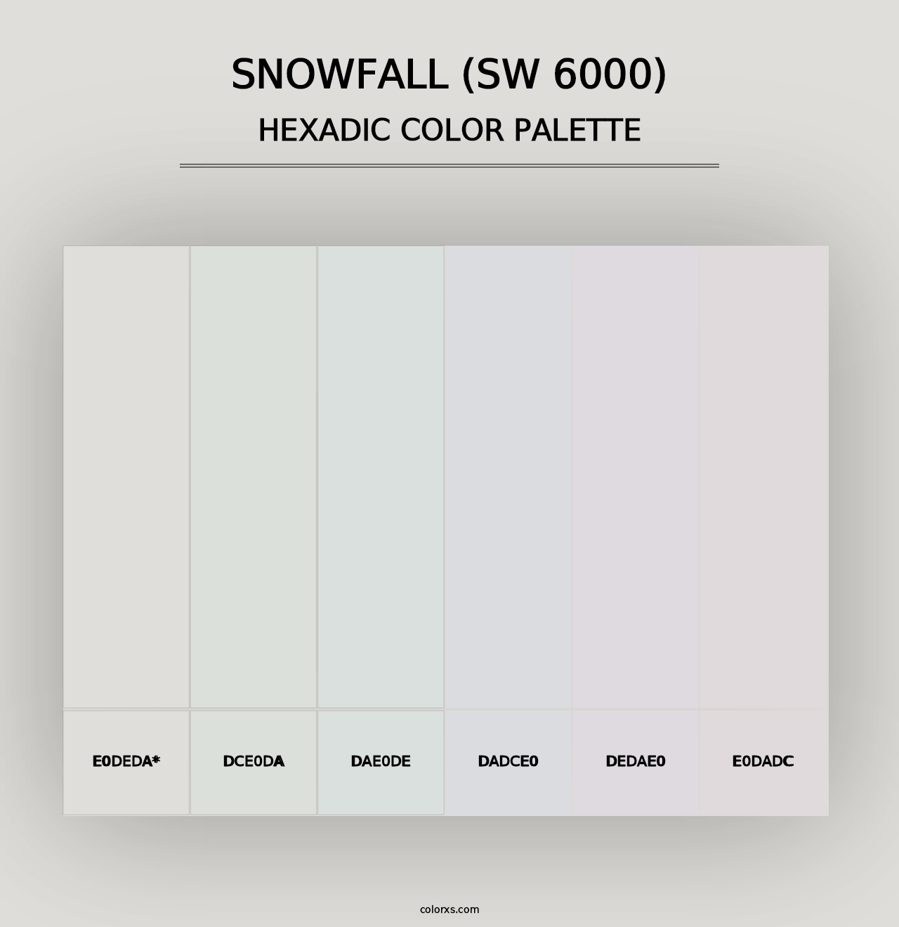 Snowfall (SW 6000) - Hexadic Color Palette