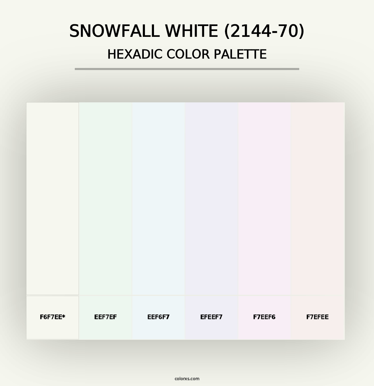 Snowfall White (2144-70) - Hexadic Color Palette