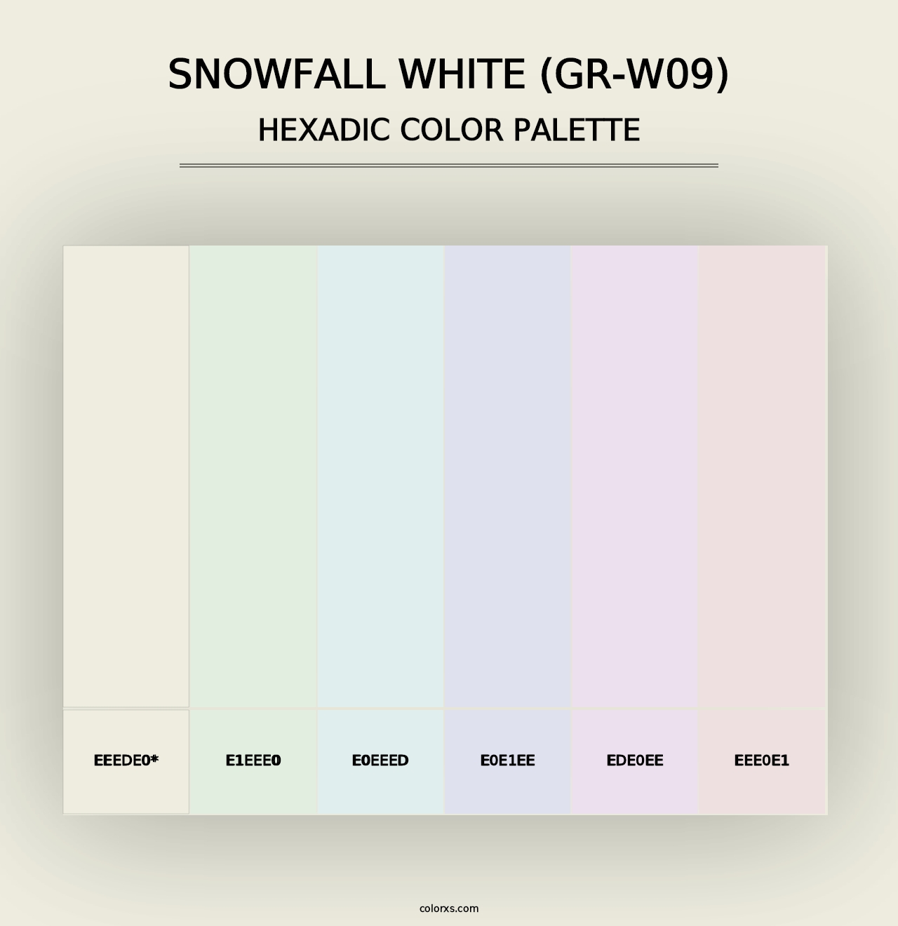 Snowfall White (GR-W09) - Hexadic Color Palette