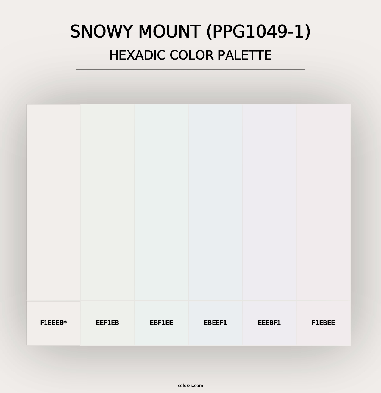 Snowy Mount (PPG1049-1) - Hexadic Color Palette