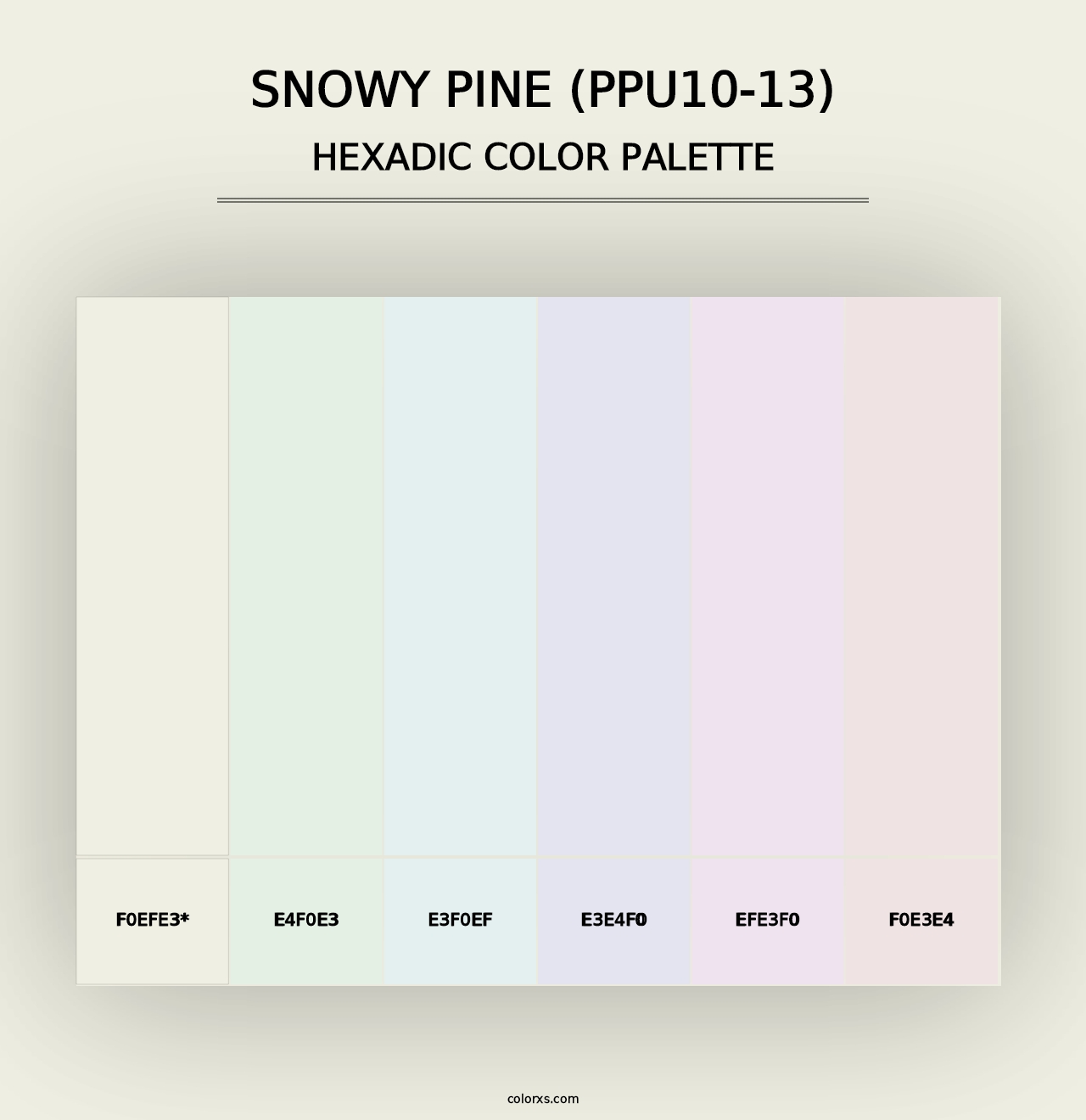 Snowy Pine (PPU10-13) - Hexadic Color Palette