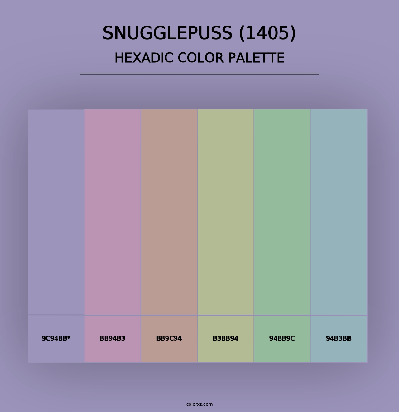 Snugglepuss (1405) - Hexadic Color Palette