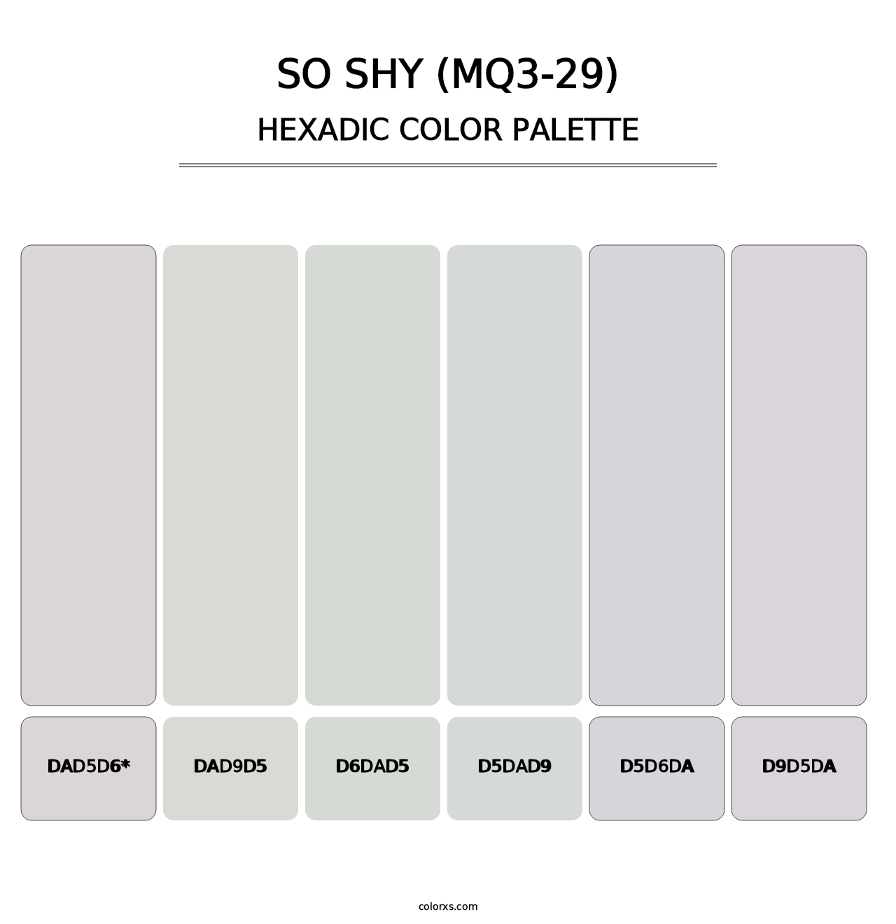 So Shy (MQ3-29) - Hexadic Color Palette