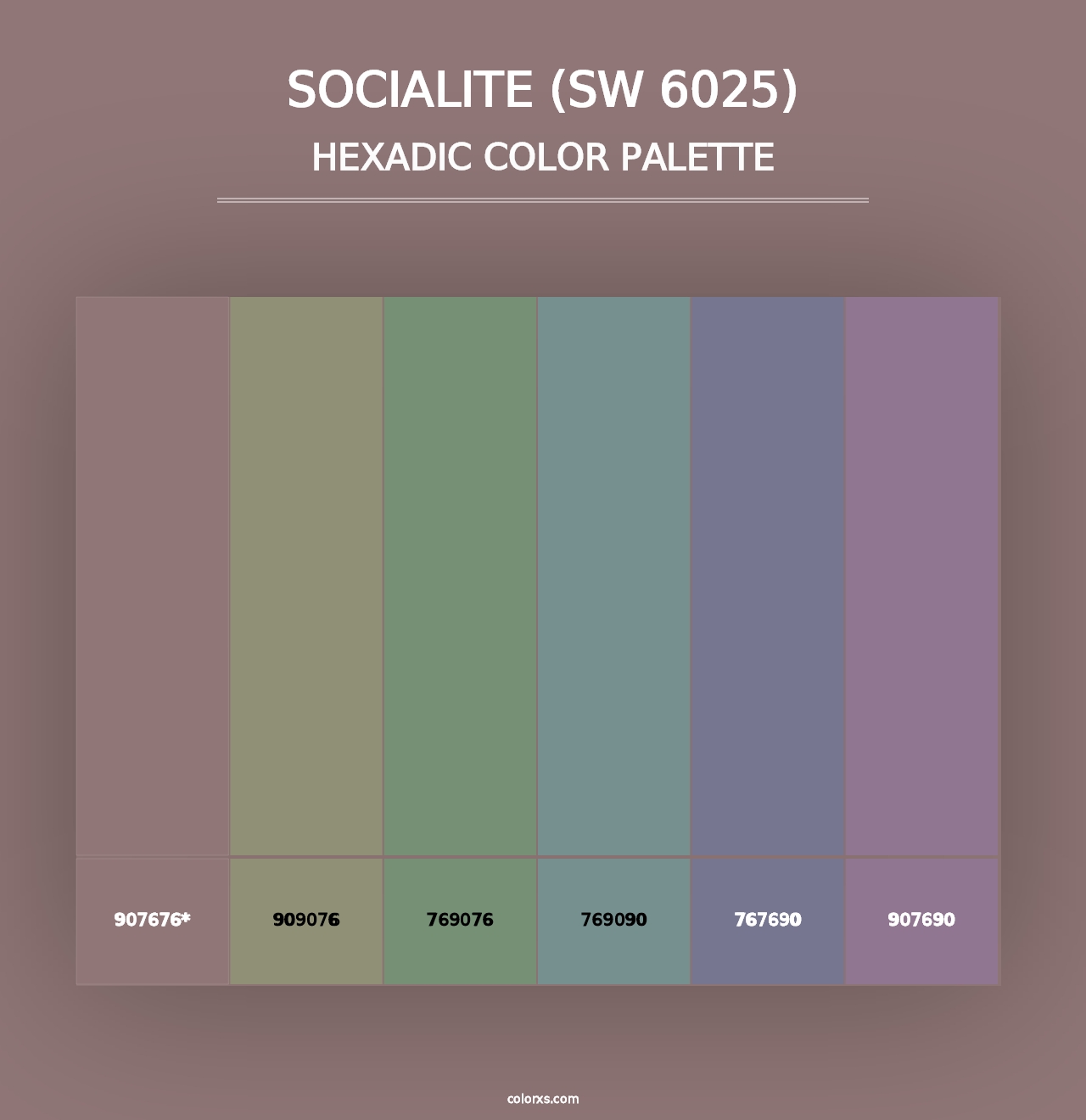 Socialite (SW 6025) - Hexadic Color Palette