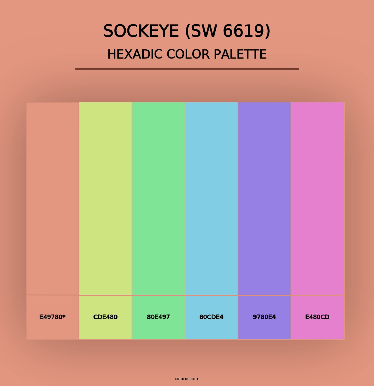 Sockeye (SW 6619) - Hexadic Color Palette