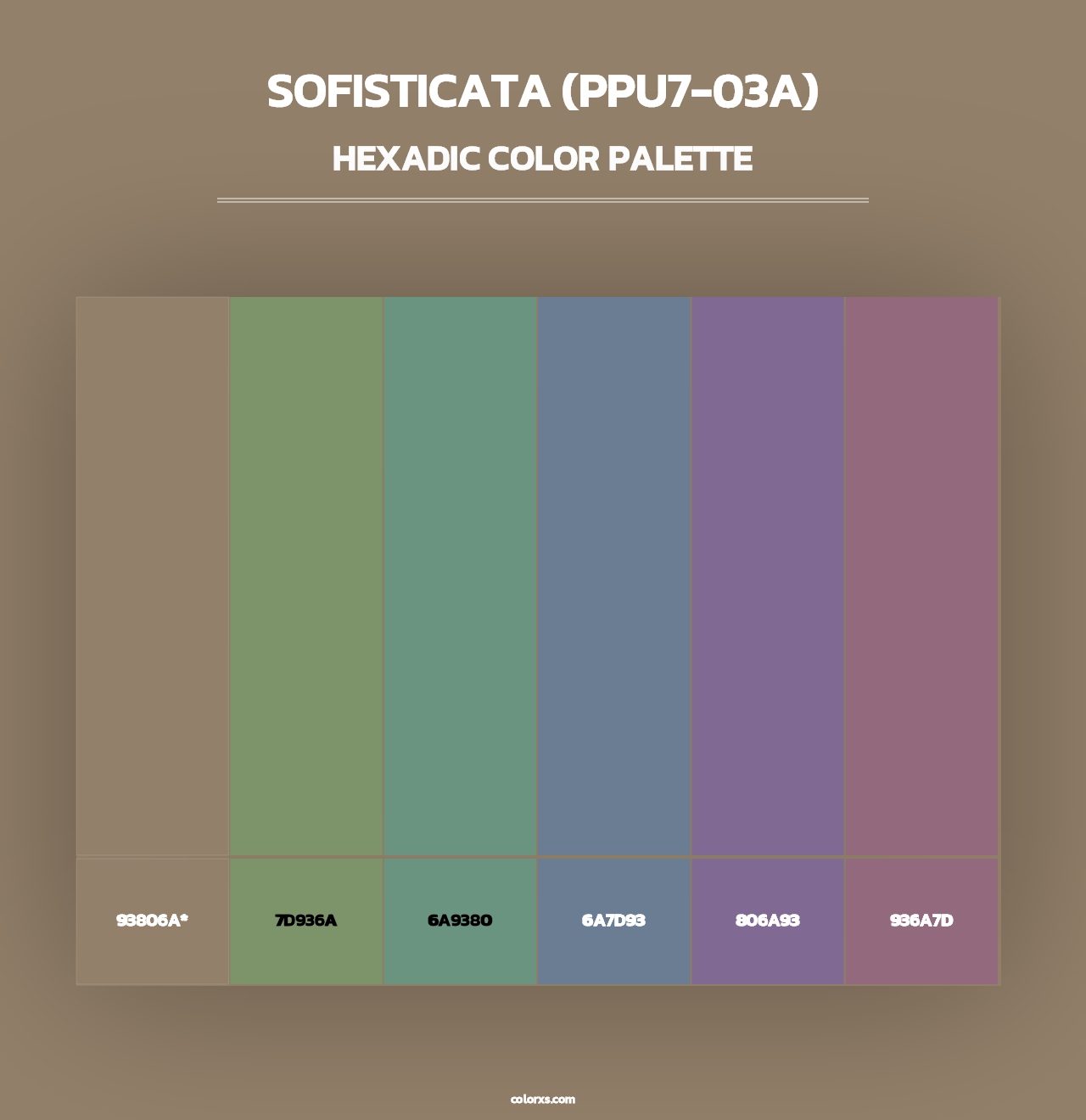 Sofisticata (PPU7-03A) - Hexadic Color Palette