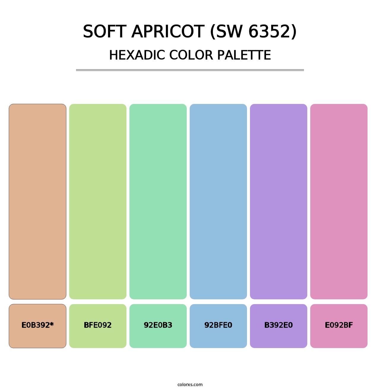 Soft Apricot (SW 6352) - Hexadic Color Palette