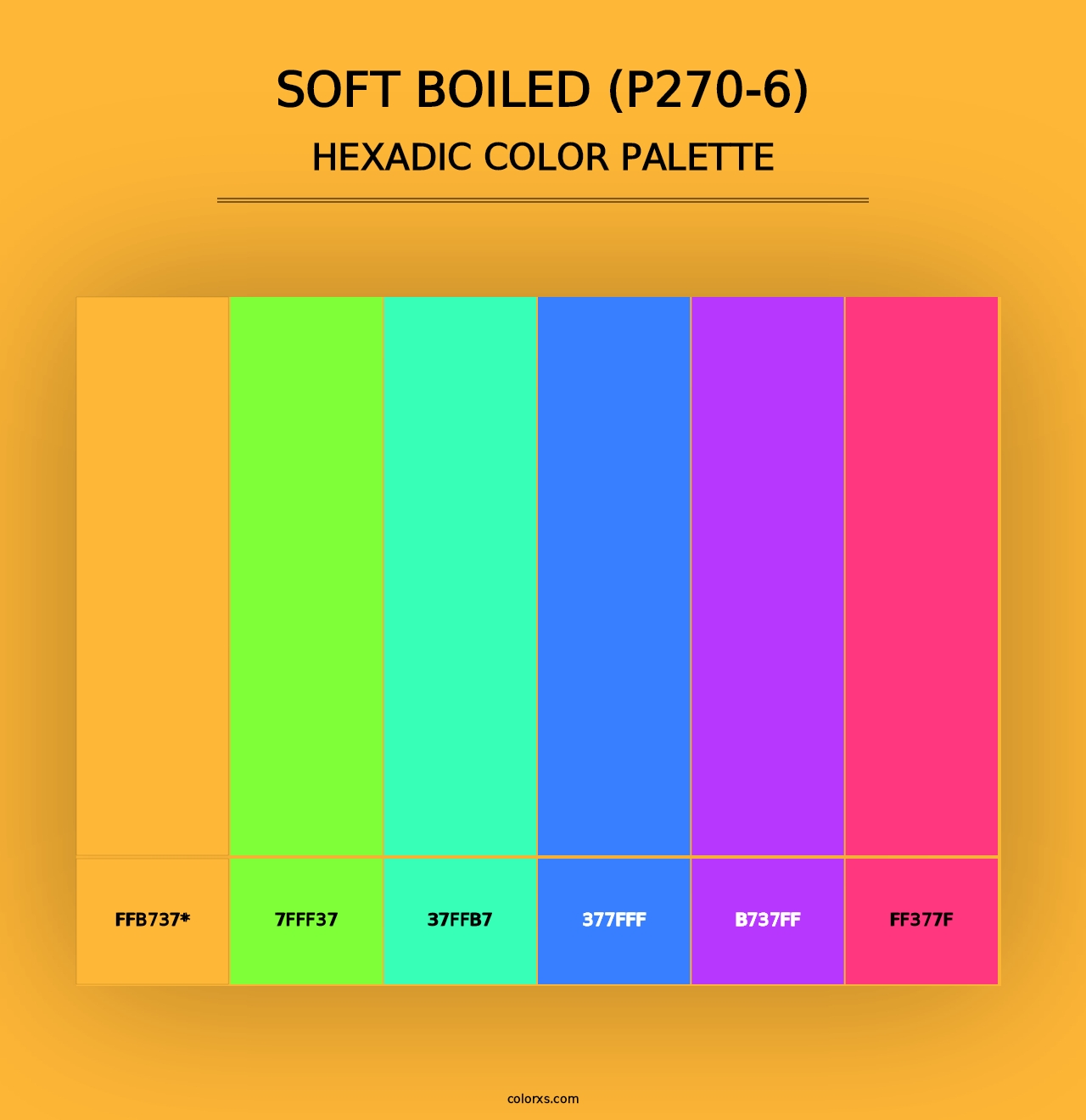 Soft Boiled (P270-6) - Hexadic Color Palette