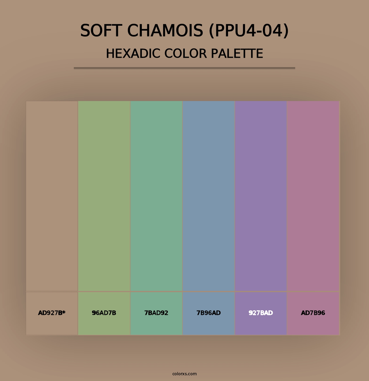 Soft Chamois (PPU4-04) - Hexadic Color Palette