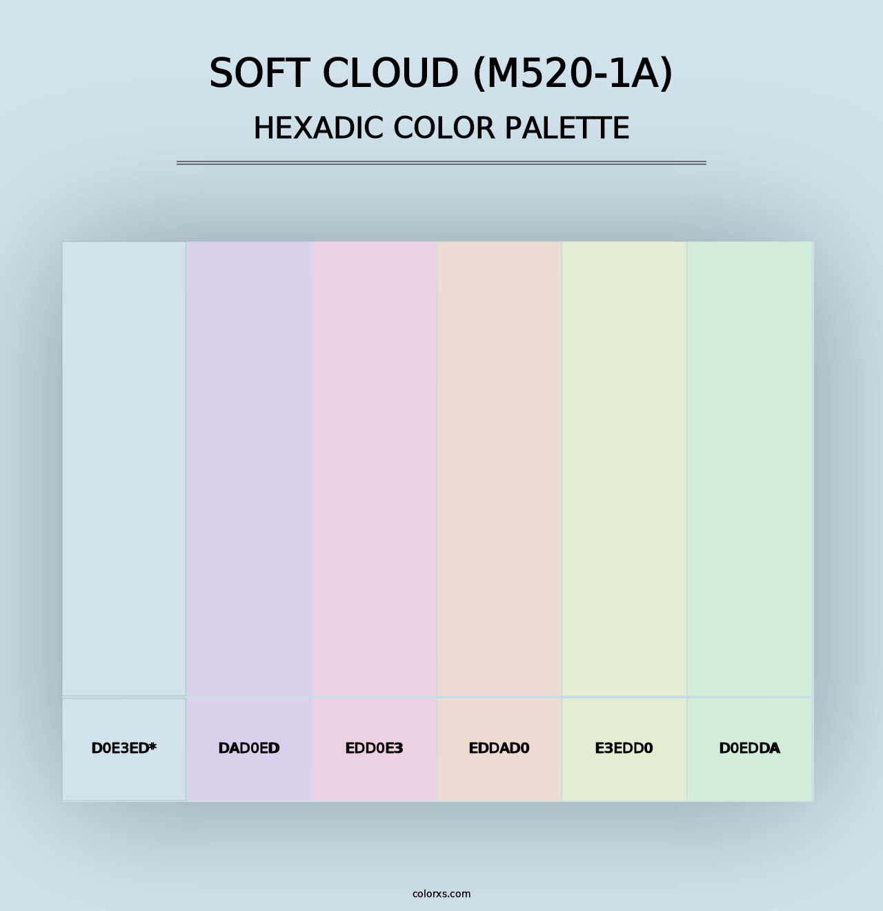 Soft Cloud (M520-1A) - Hexadic Color Palette