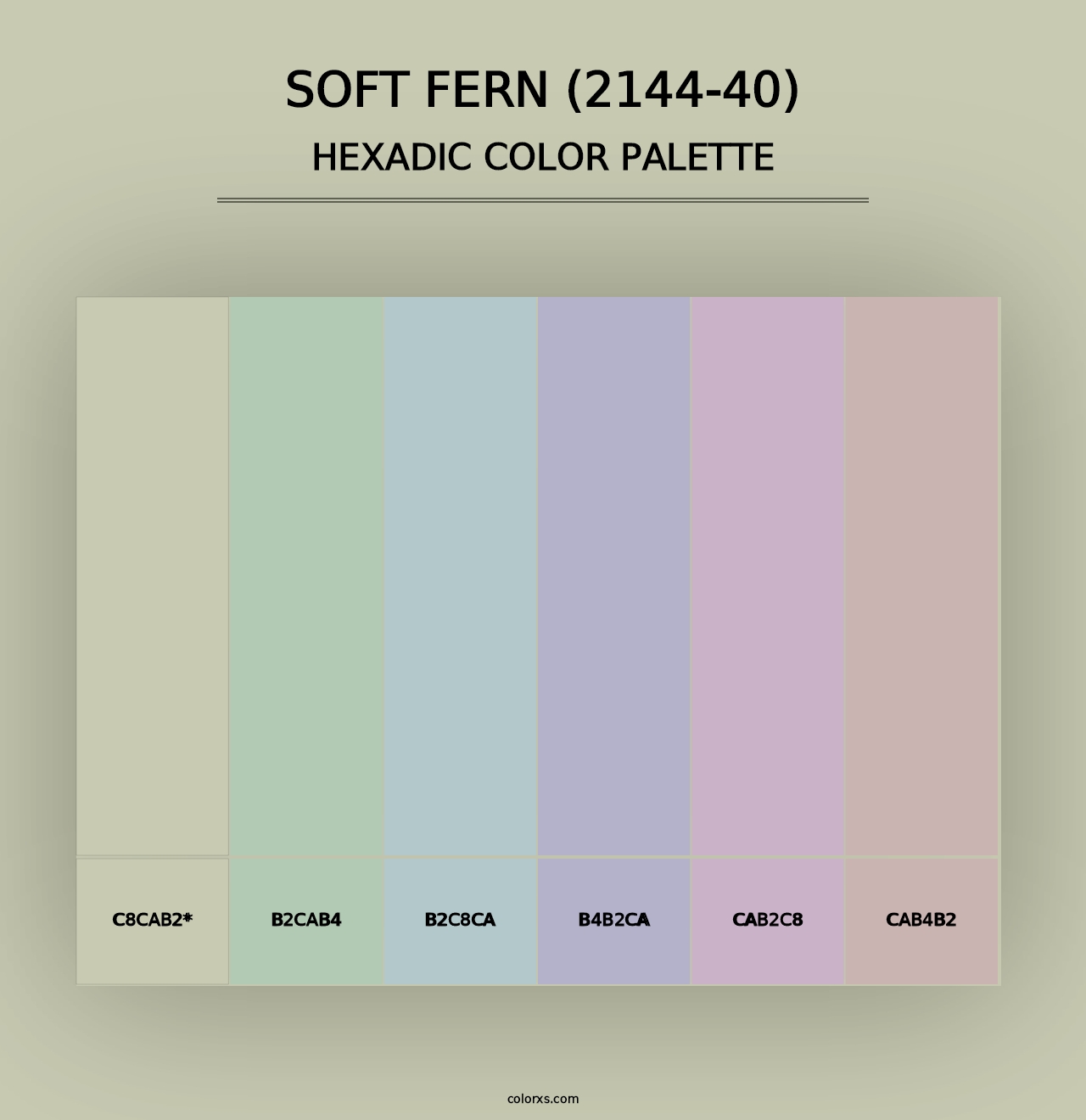 Soft Fern (2144-40) - Hexadic Color Palette