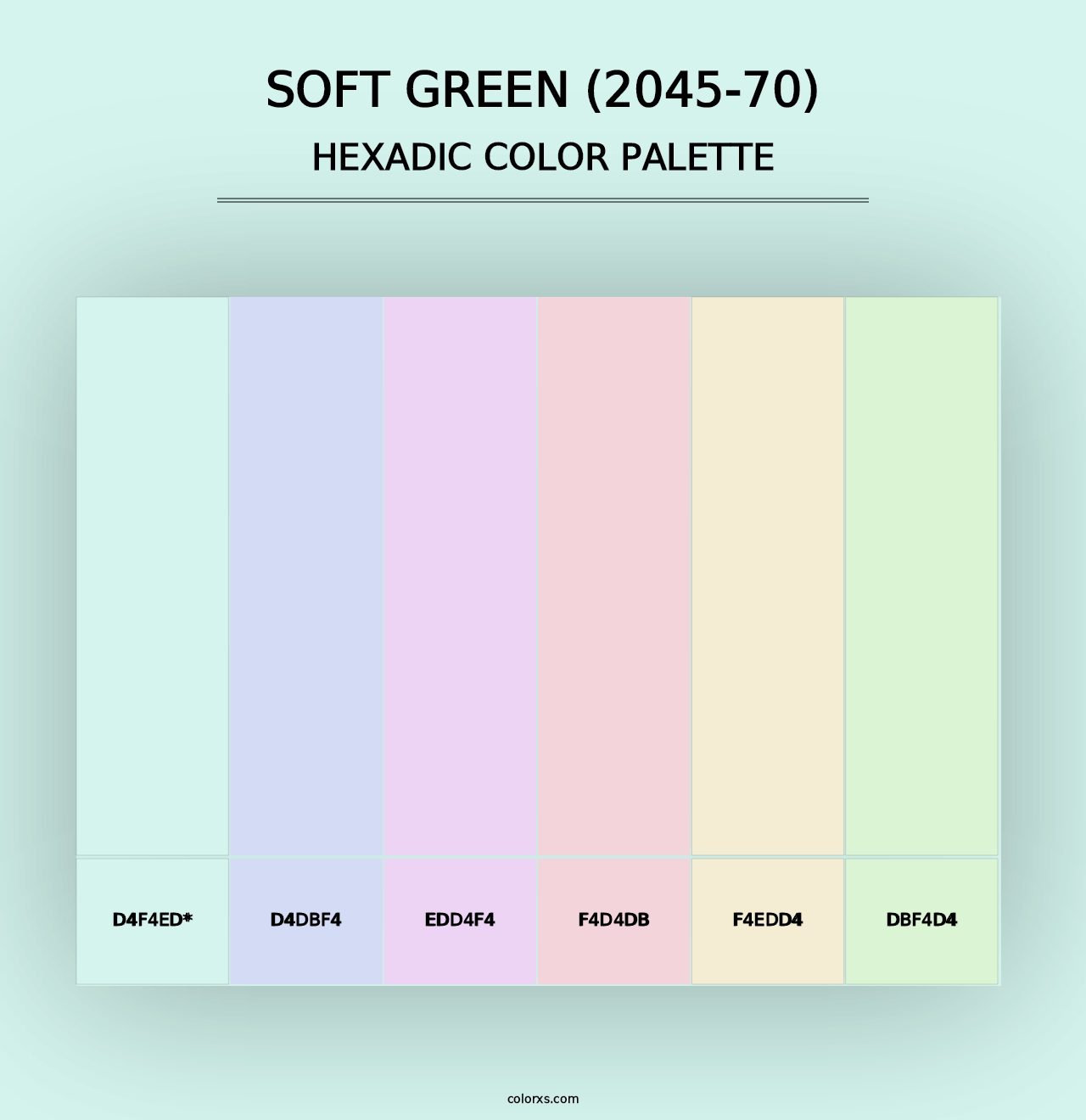 Soft Green (2045-70) - Hexadic Color Palette