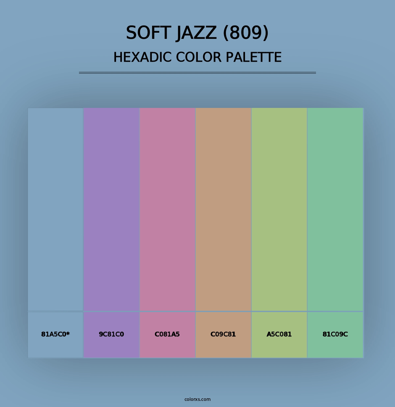 Soft Jazz (809) - Hexadic Color Palette