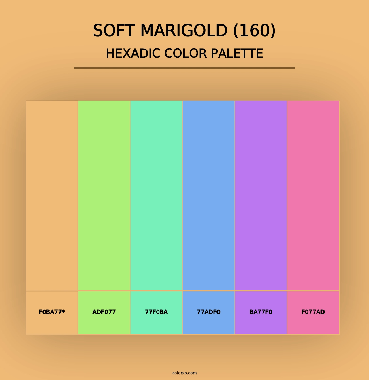 Soft Marigold (160) - Hexadic Color Palette