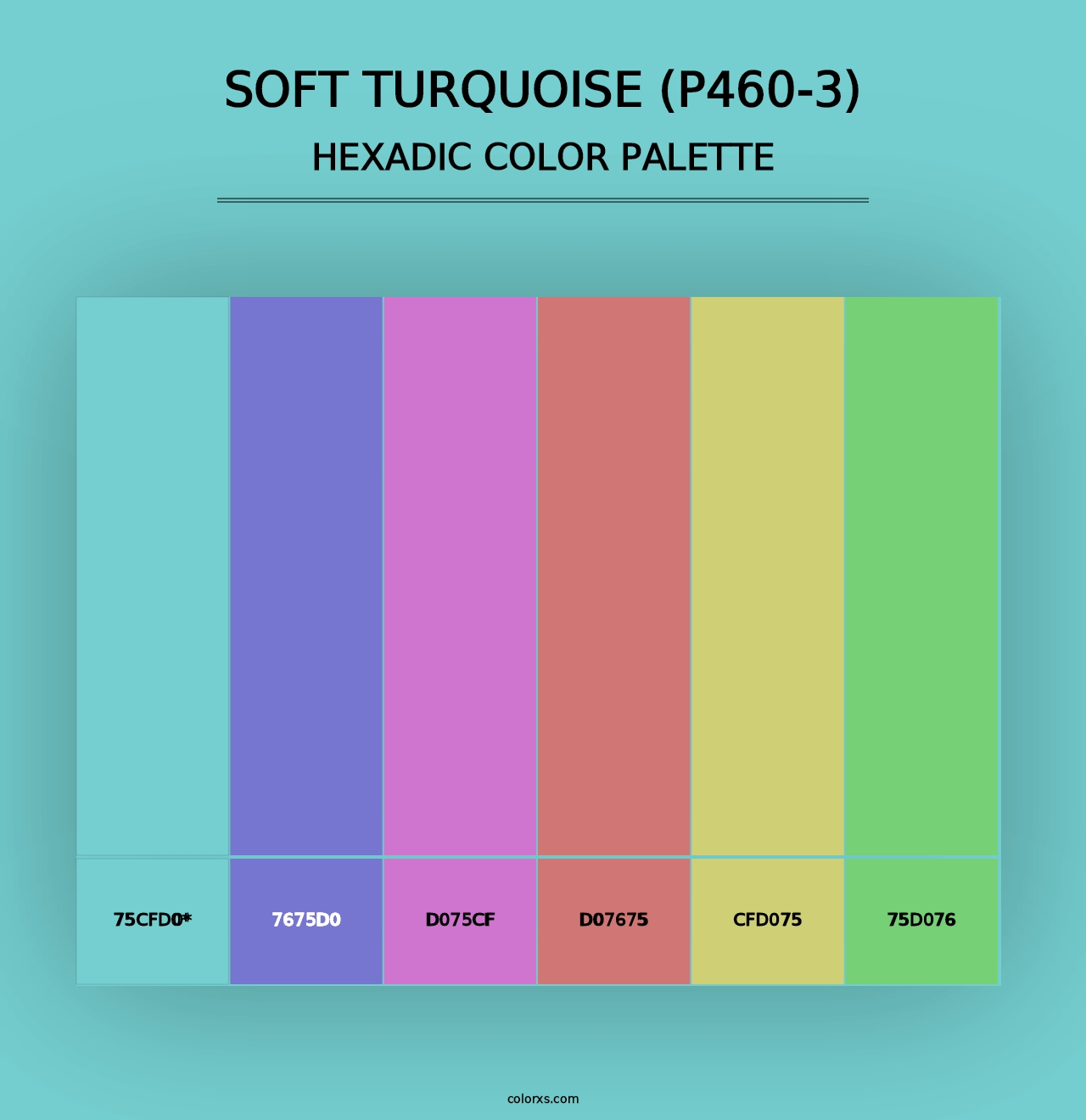 Soft Turquoise (P460-3) - Hexadic Color Palette