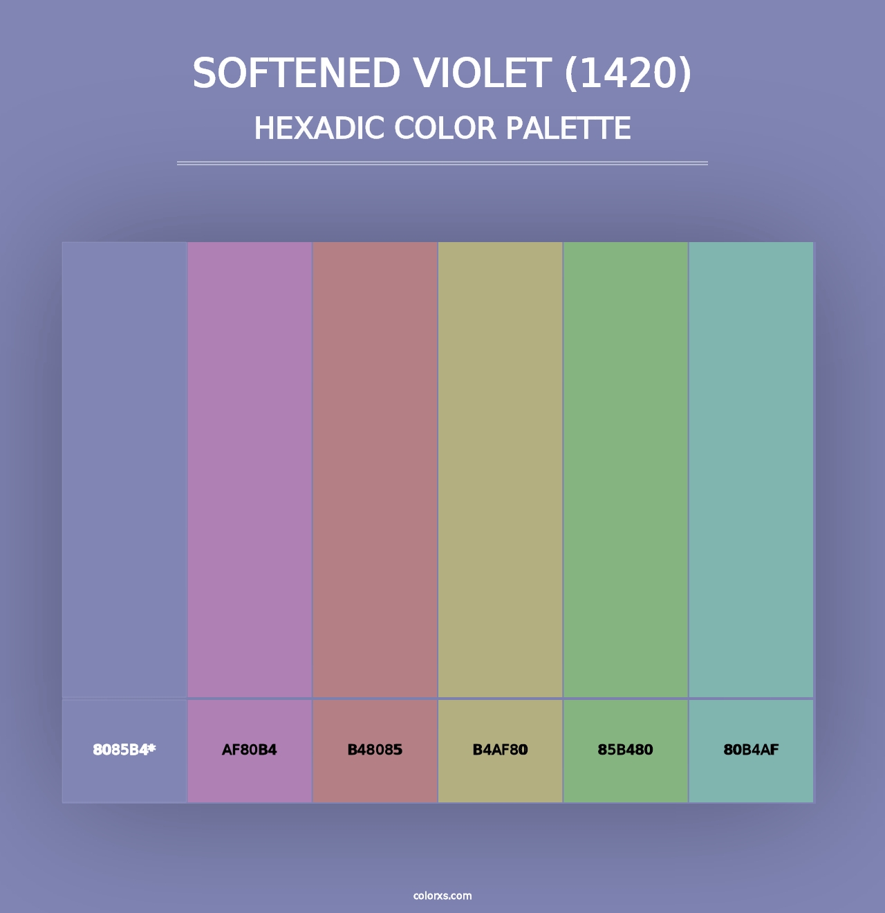 Softened Violet (1420) - Hexadic Color Palette