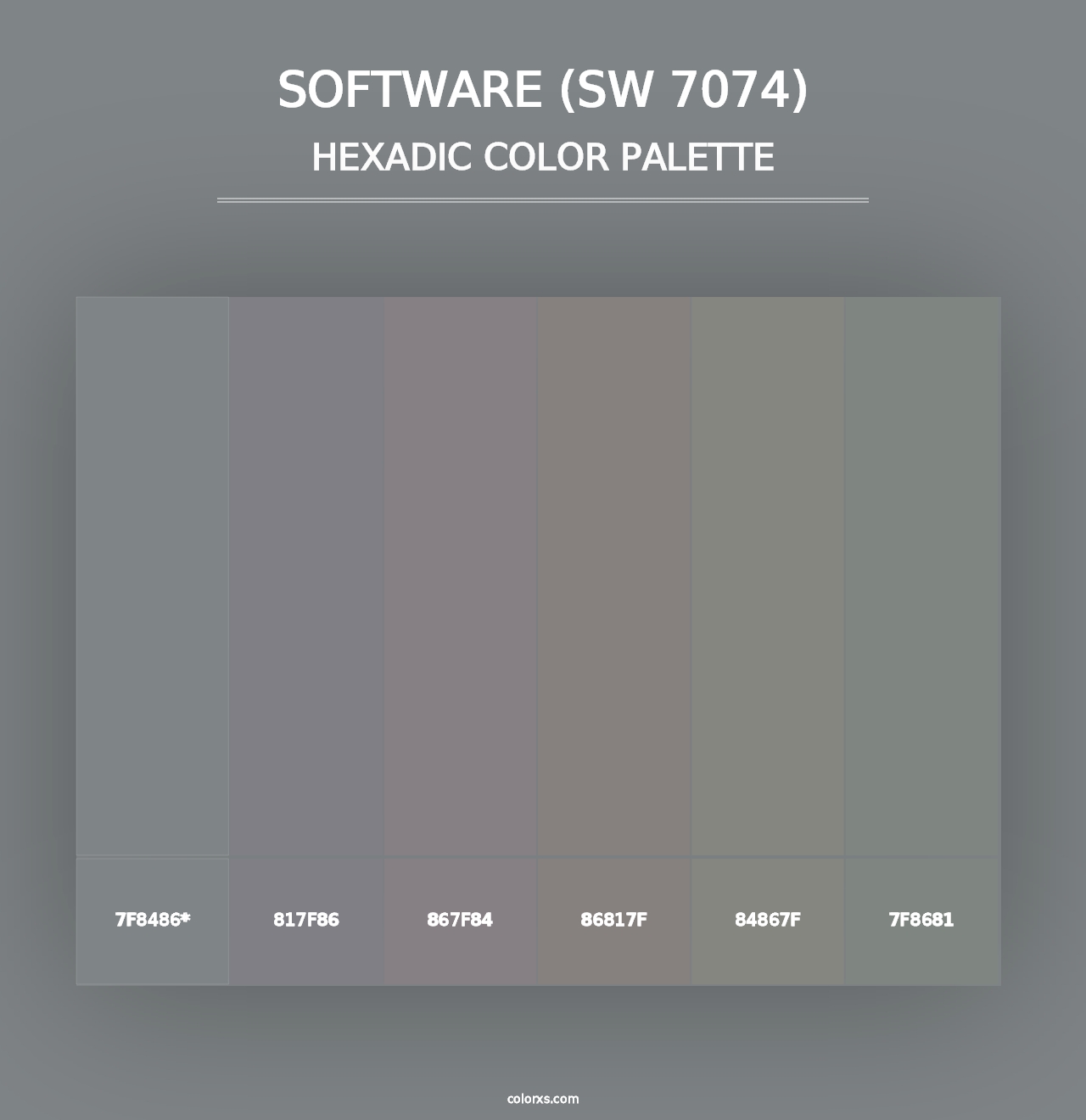 Software (SW 7074) - Hexadic Color Palette