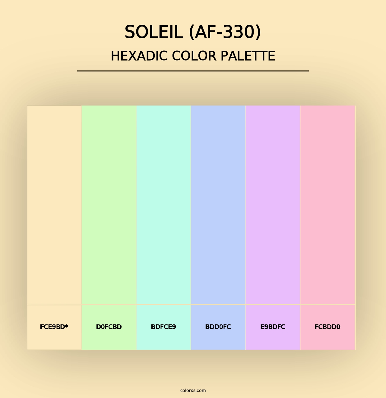 Soleil (AF-330) - Hexadic Color Palette