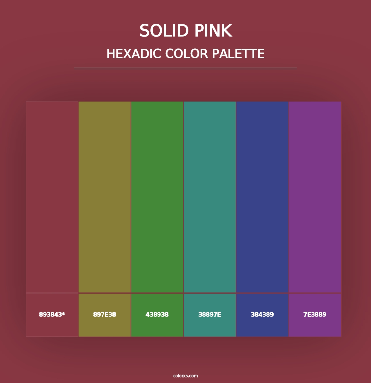 Solid pink - Hexadic Color Palette