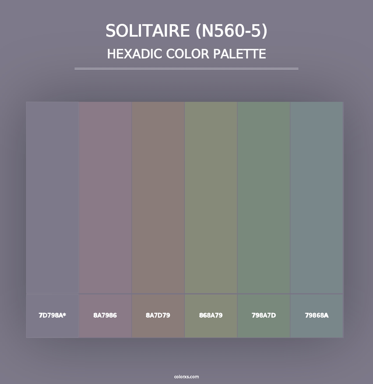 Solitaire (N560-5) - Hexadic Color Palette