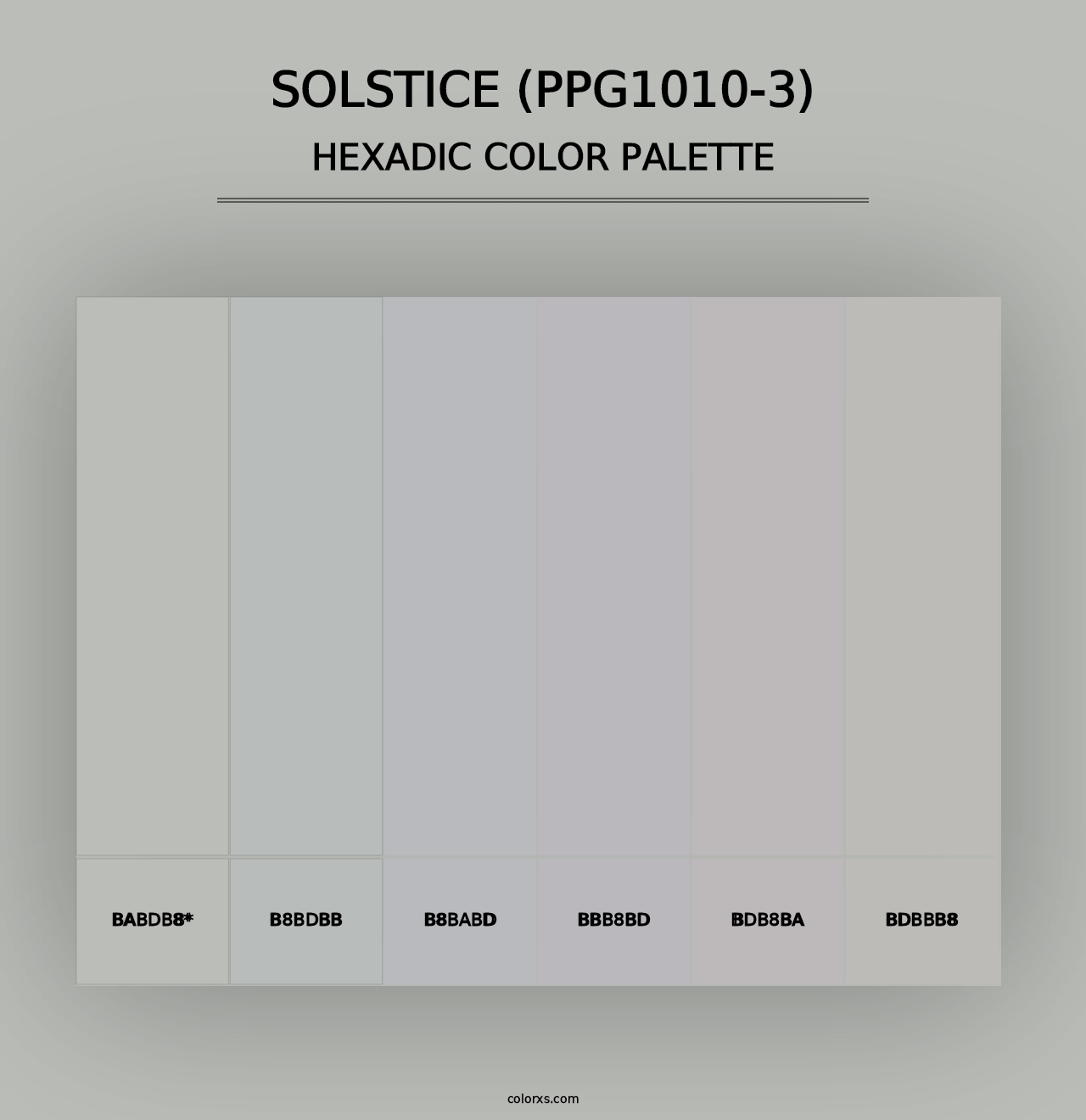 Solstice (PPG1010-3) - Hexadic Color Palette