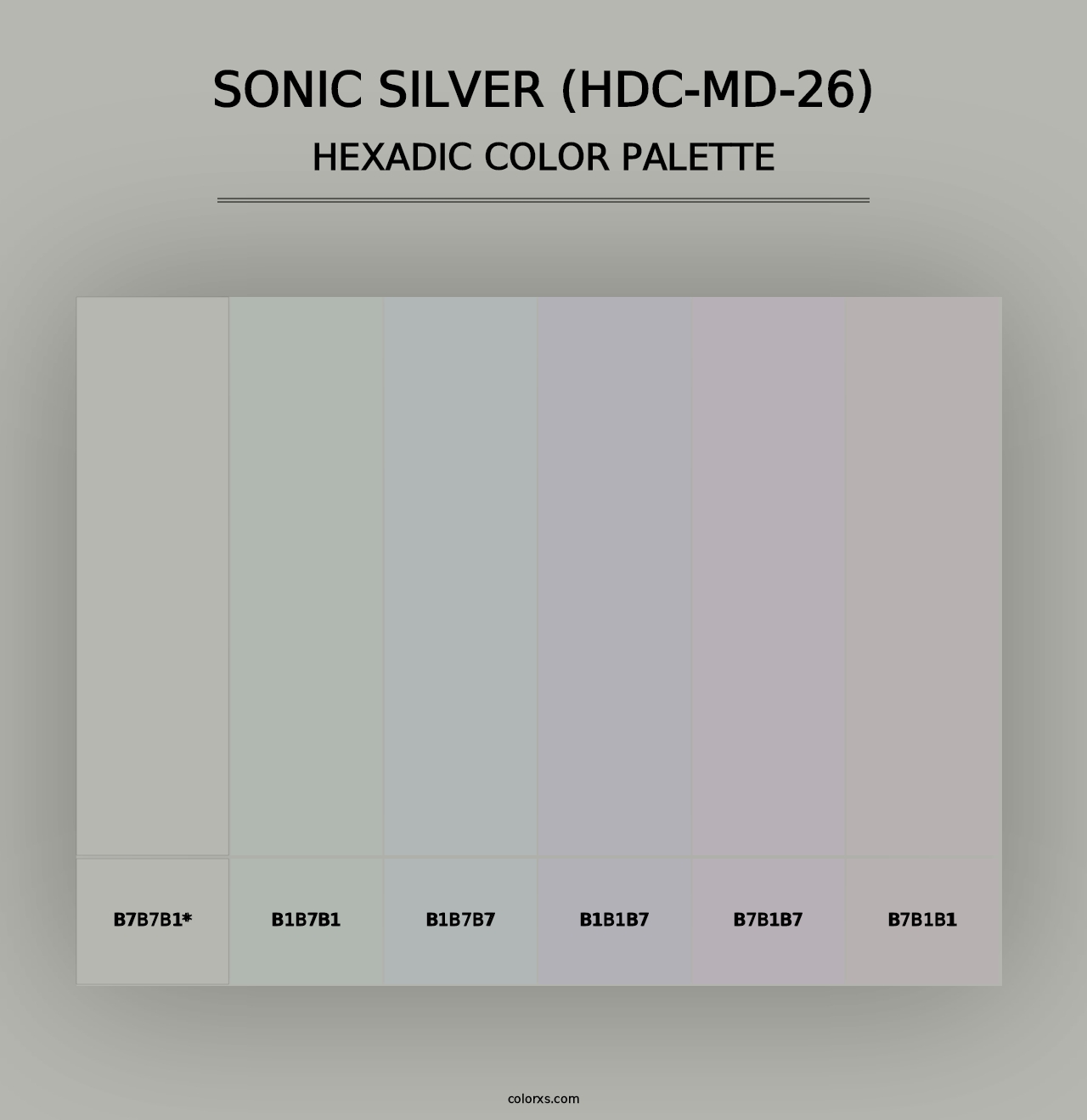 Sonic Silver (HDC-MD-26) - Hexadic Color Palette