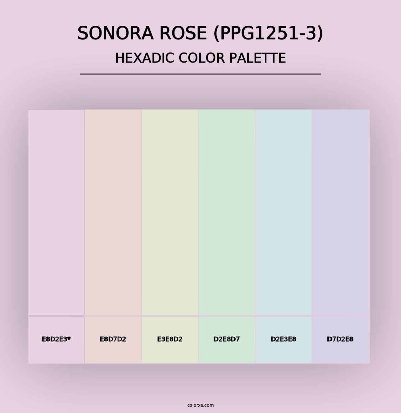 Sonora Rose (PPG1251-3) - Hexadic Color Palette