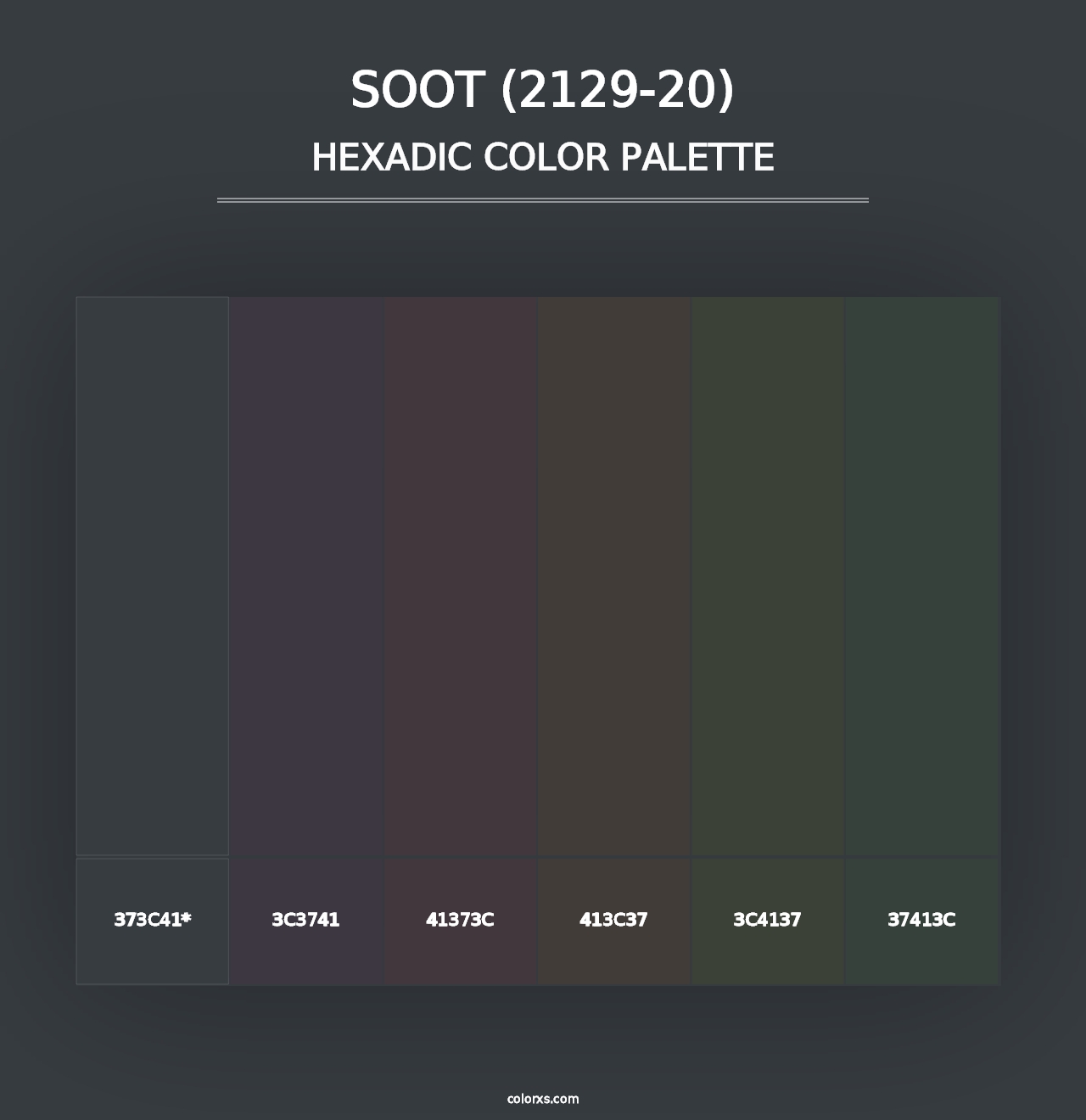 Soot (2129-20) - Hexadic Color Palette