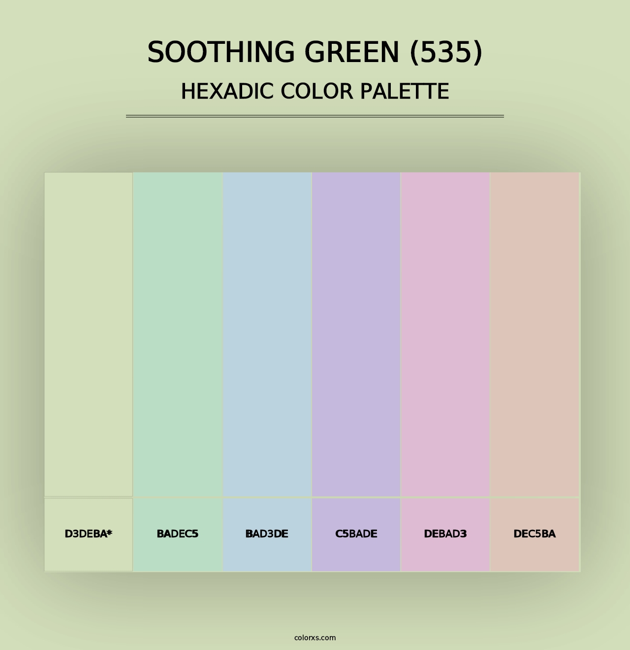 Soothing Green (535) - Hexadic Color Palette