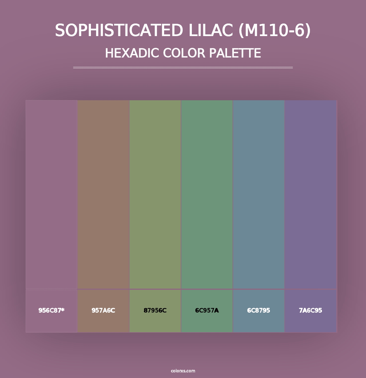 Sophisticated Lilac (M110-6) - Hexadic Color Palette