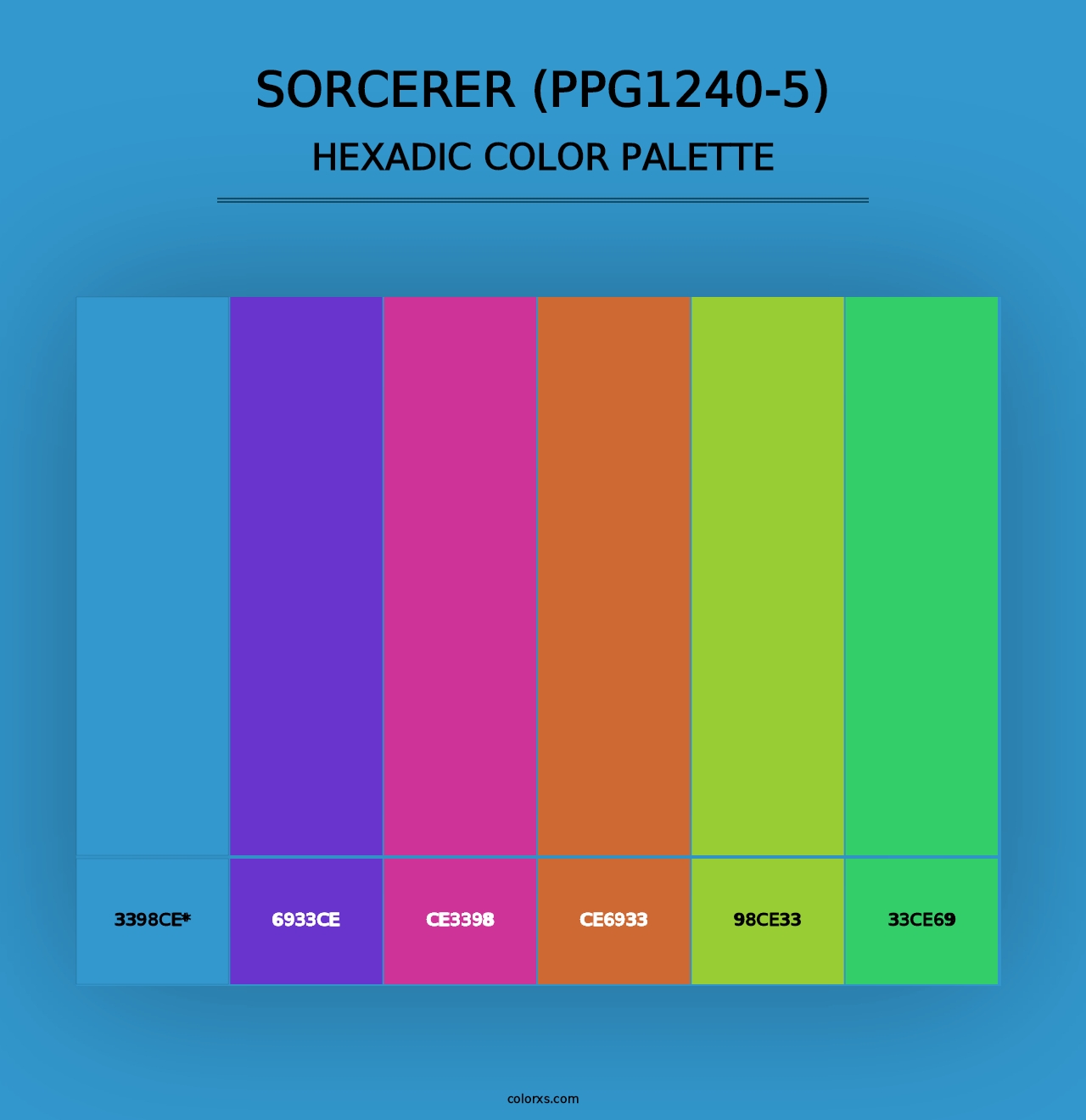 Sorcerer (PPG1240-5) - Hexadic Color Palette