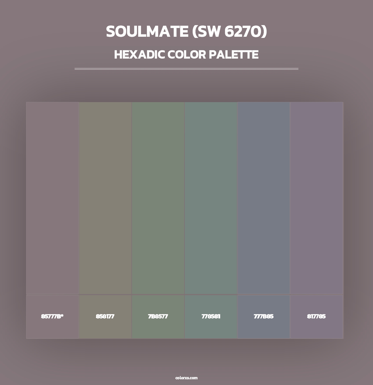 Soulmate (SW 6270) - Hexadic Color Palette