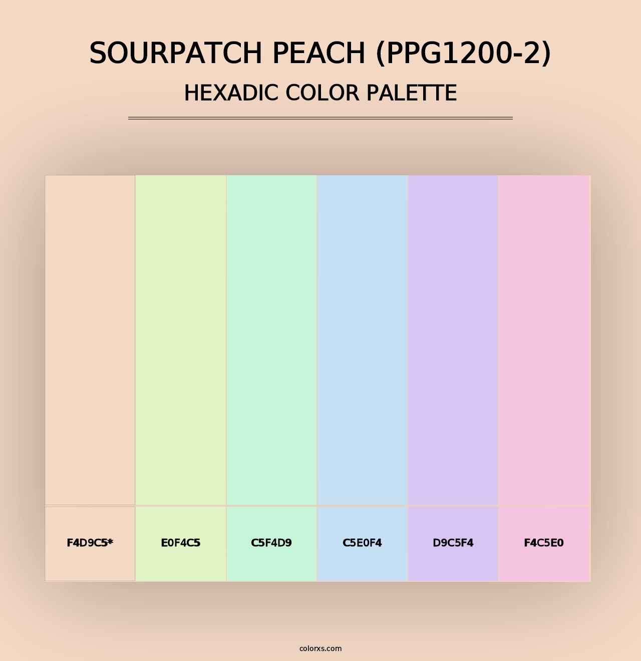 Sourpatch Peach (PPG1200-2) - Hexadic Color Palette