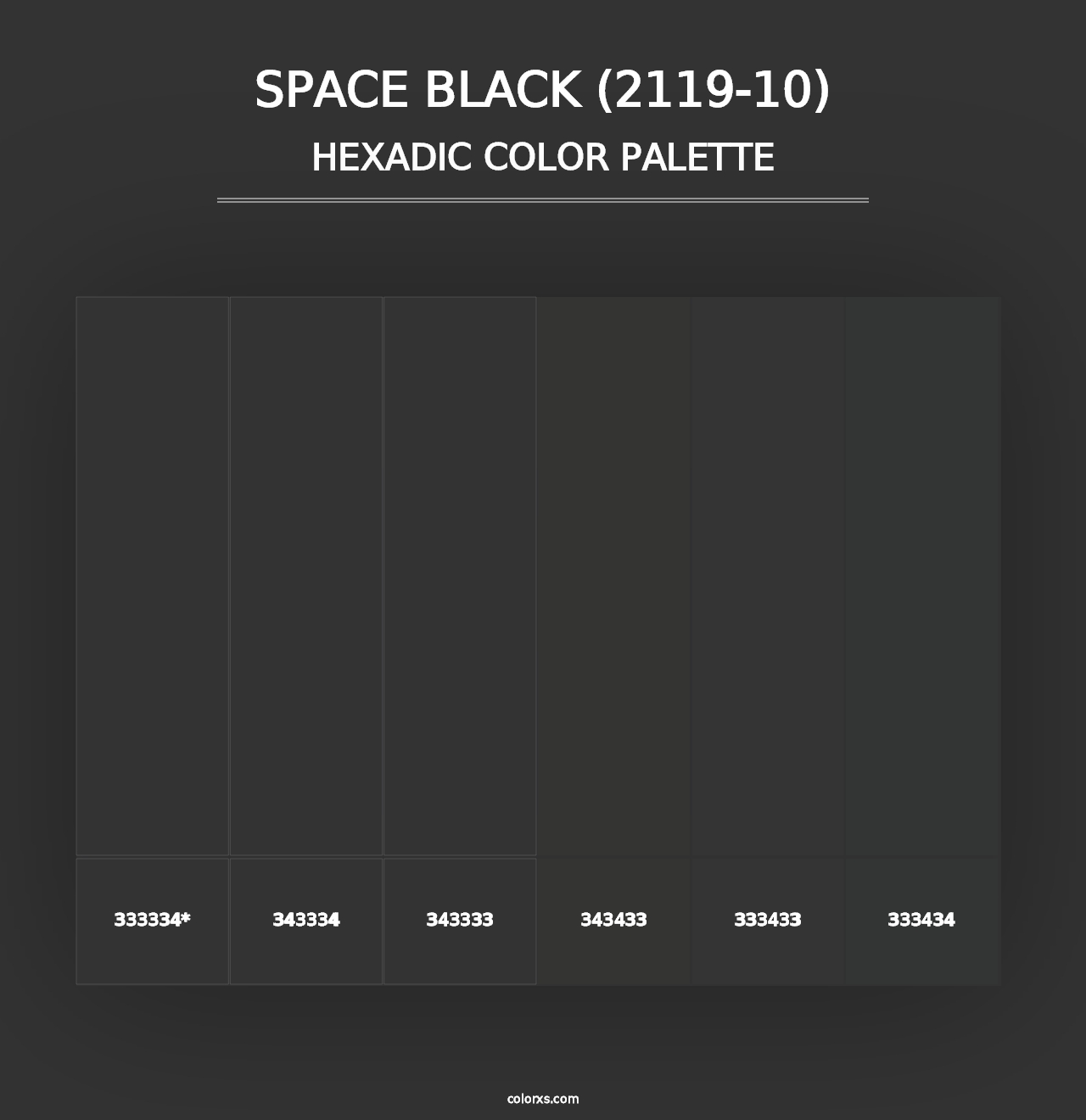 Space Black (2119-10) - Hexadic Color Palette