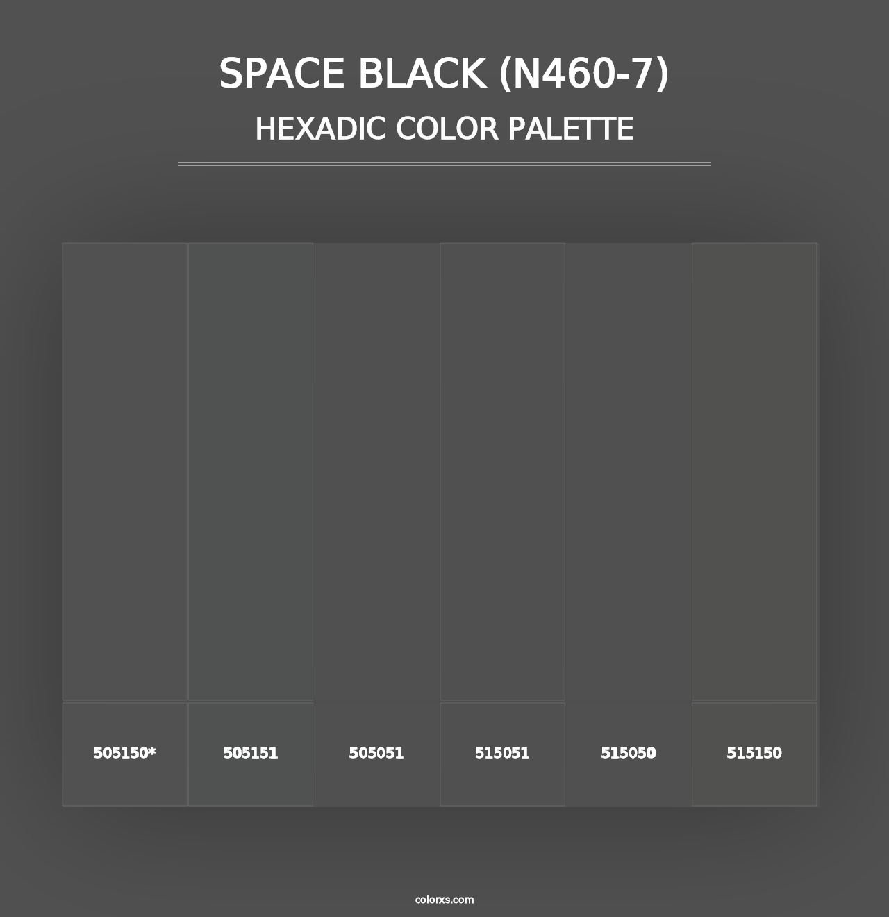 Space Black (N460-7) - Hexadic Color Palette