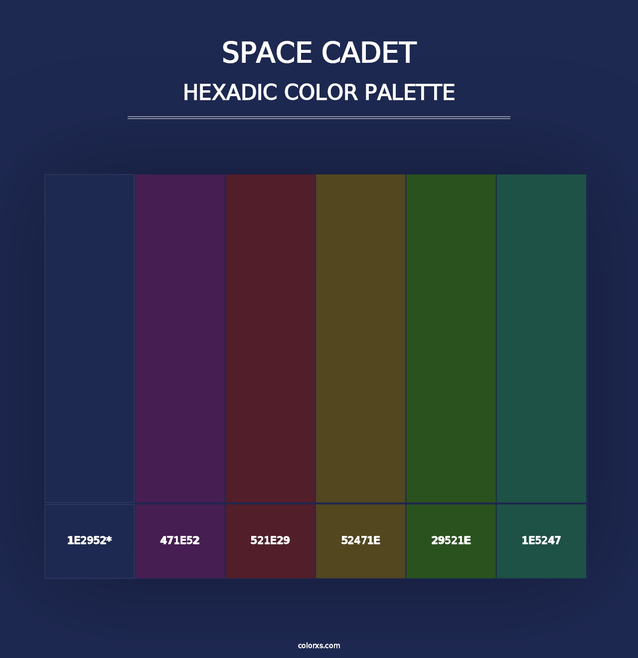 Space Cadet - Hexadic Color Palette