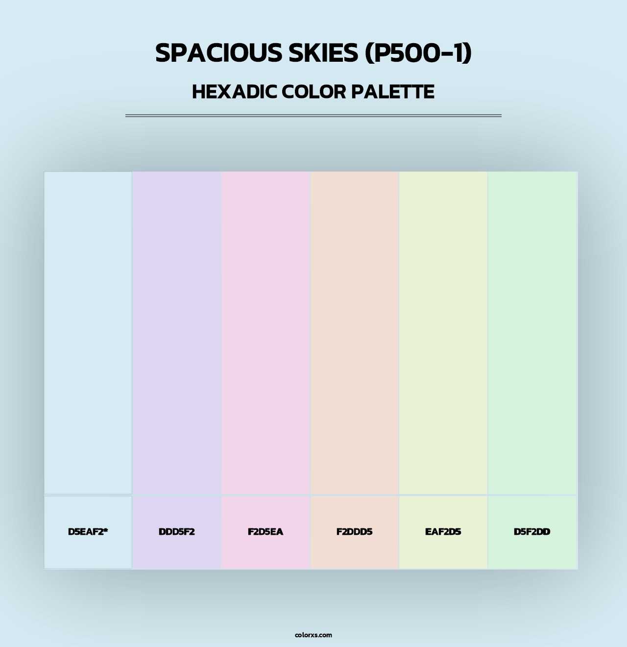 Spacious Skies (P500-1) - Hexadic Color Palette