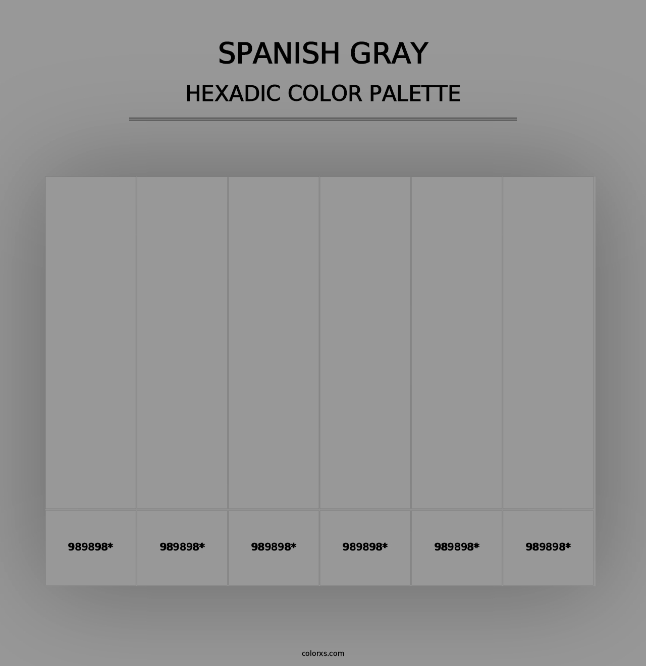 Spanish Gray - Hexadic Color Palette